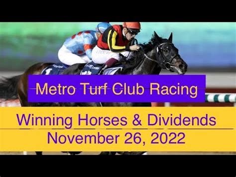 metro turf live racing today results